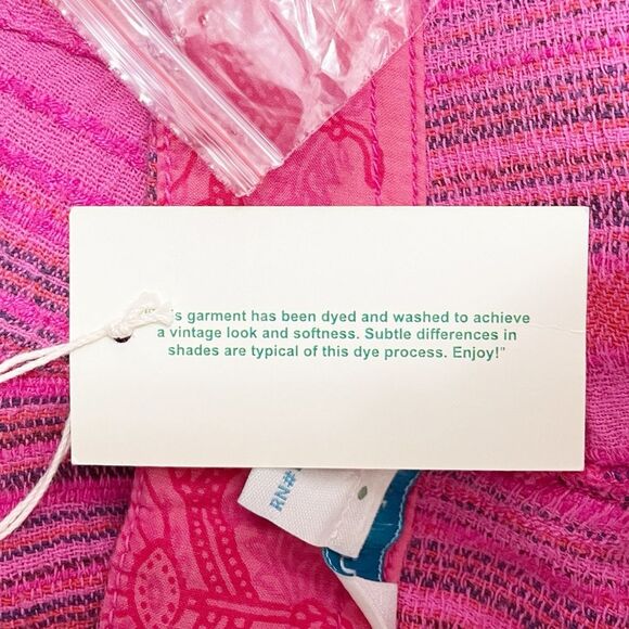 NWT Sundance Hana Stripe Pink Wide Leg Pants Size PM Medium Petite Boho Beachy - Picture 13 of 15